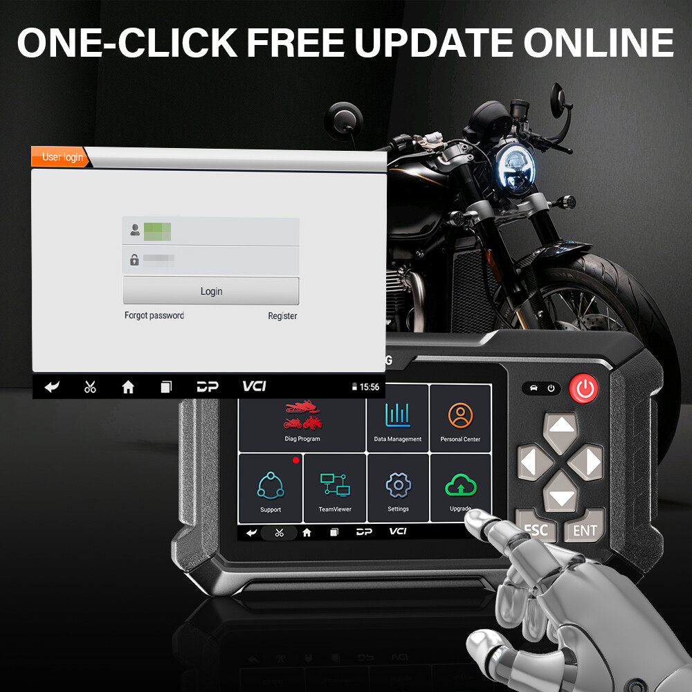 OBDPROG MOTO100 Motorcycle Diagnostic Reset Scanner E-CU Coding Scan Tool