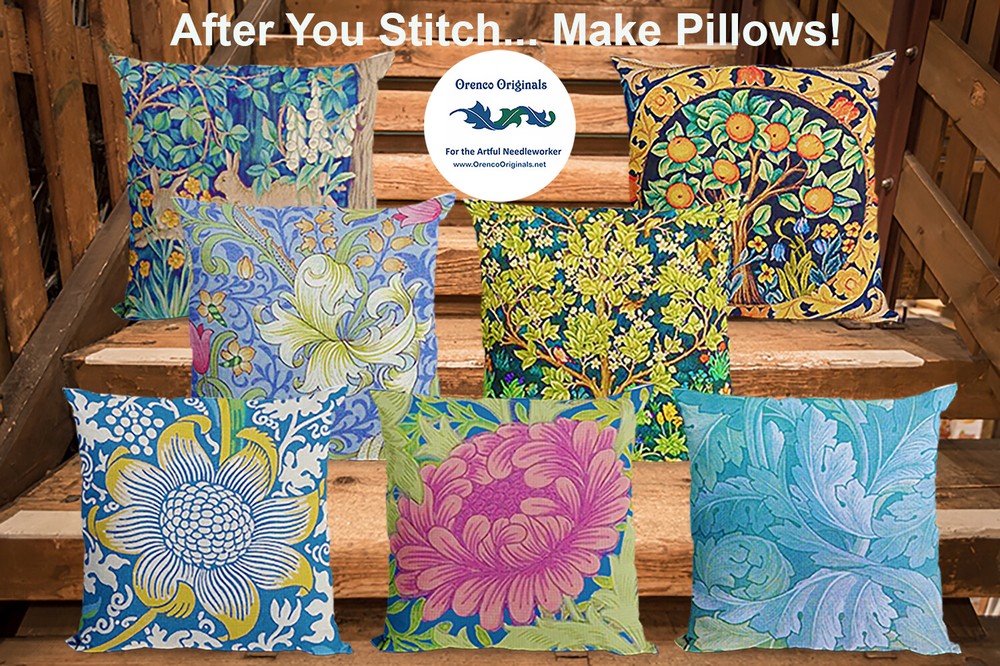 William Morris's Forest Animals Panel Runner Counted Cross Stitch Pattern