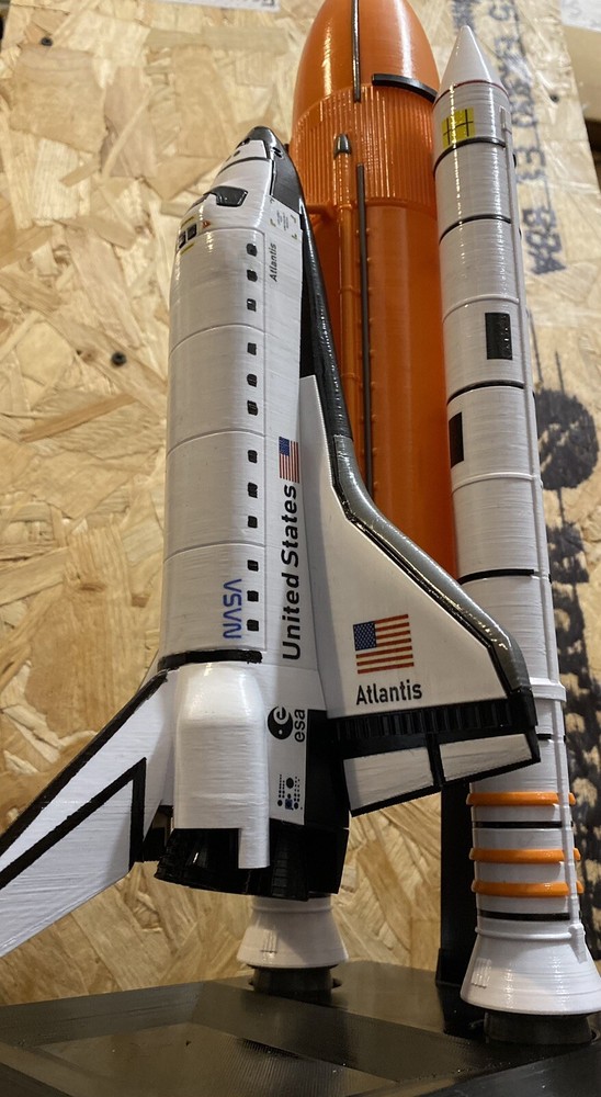 NASA Space Shuttle Full Launch Stack Model Assembled Display Rocket Model