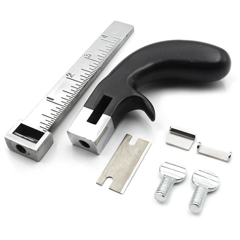 QJH Professional Sharp Leather Strap String Belt Cutter Adjustable DIY Hand Cutt