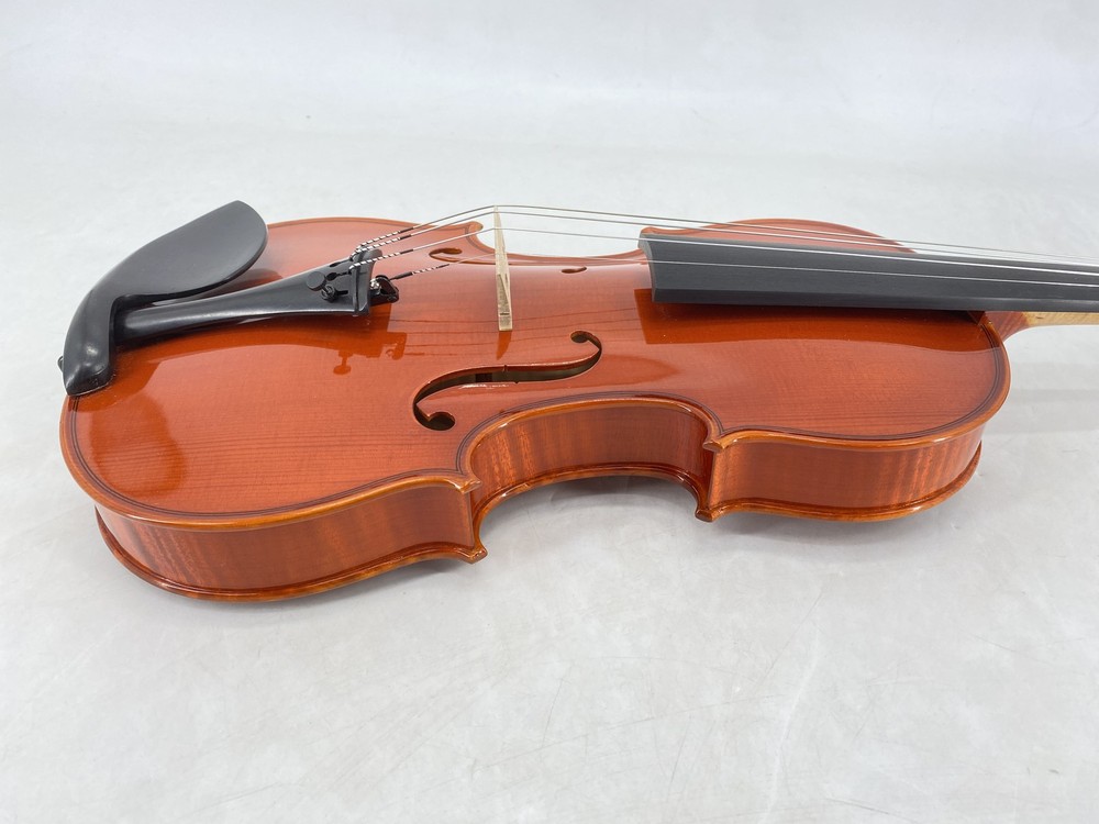 Premium 4/4 Violin Handmade One-Piece Flamed Maple Back Case Bow & Shoulder Rest