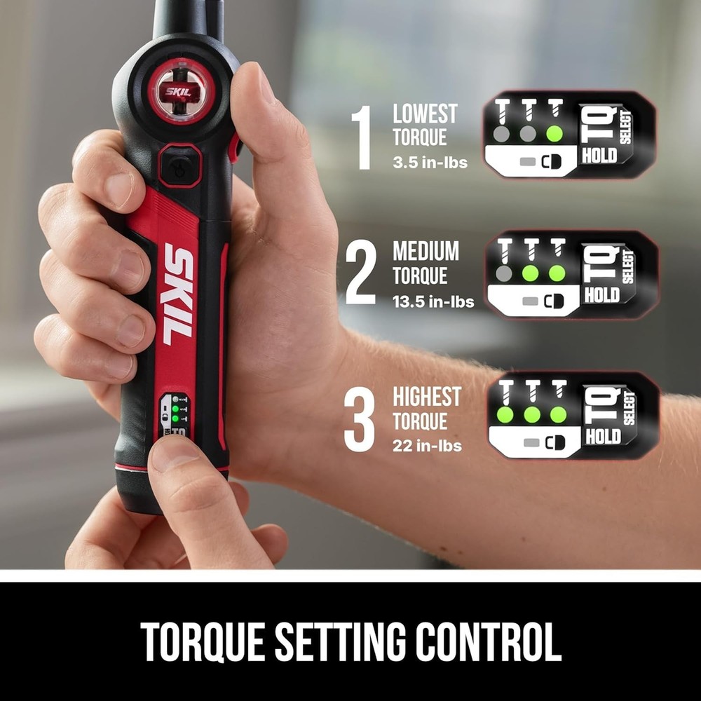Ergonomic 4V Cordless Screwdriver with Torque Settings & USB-C Charging