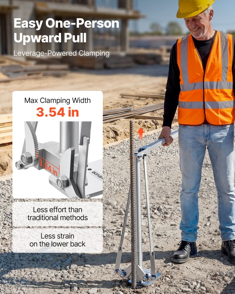 VEVOR T Post Puller Fence Stake and Post Puller 3.54 in Max Clamping Width Jaw