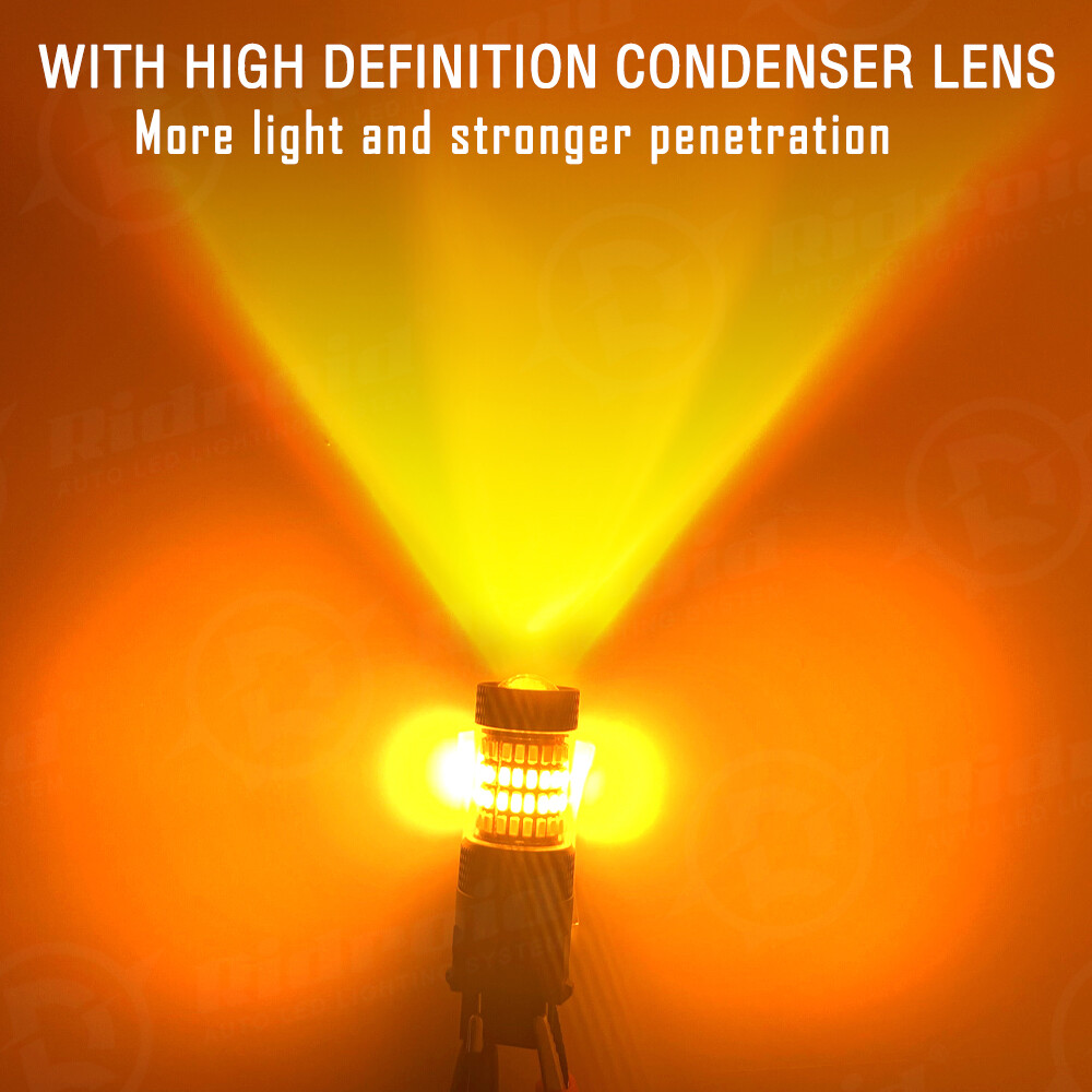 For Chevy Silverado1500 2500 White/Amber Switchback LED Turn Signal Light Bulbs