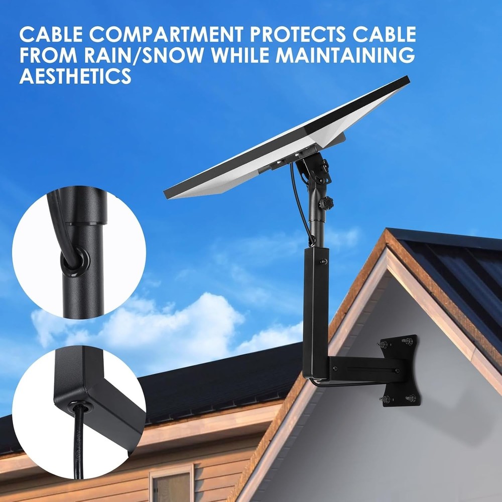 Adjustable Starlink Wall Mount Gen 3 with Telescoping Support Arm, Stainless ...
