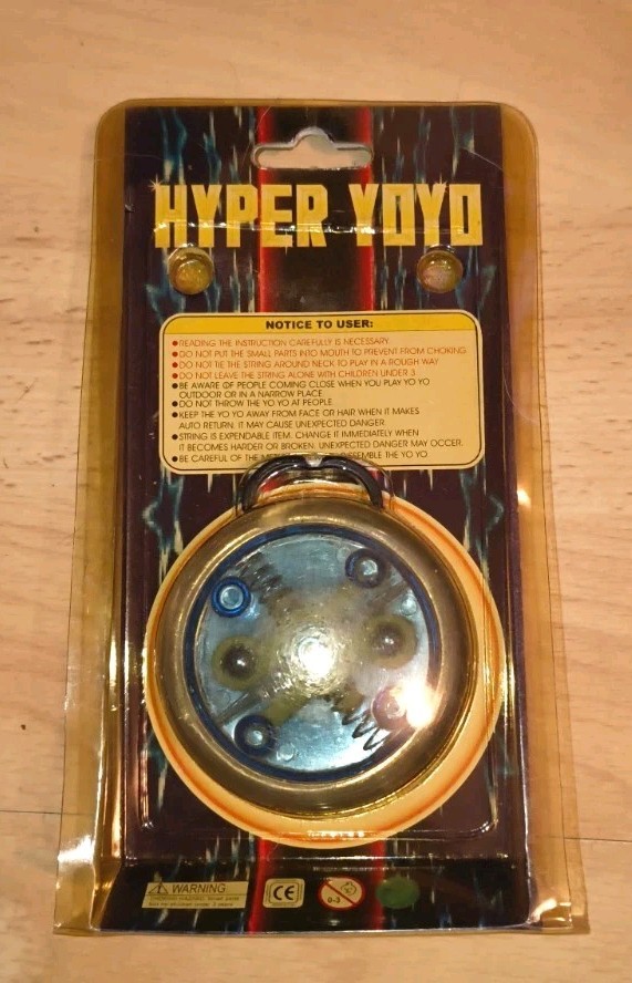 1998 Blue Hyper Yoyo Pro Spinner Professional Auto Return System