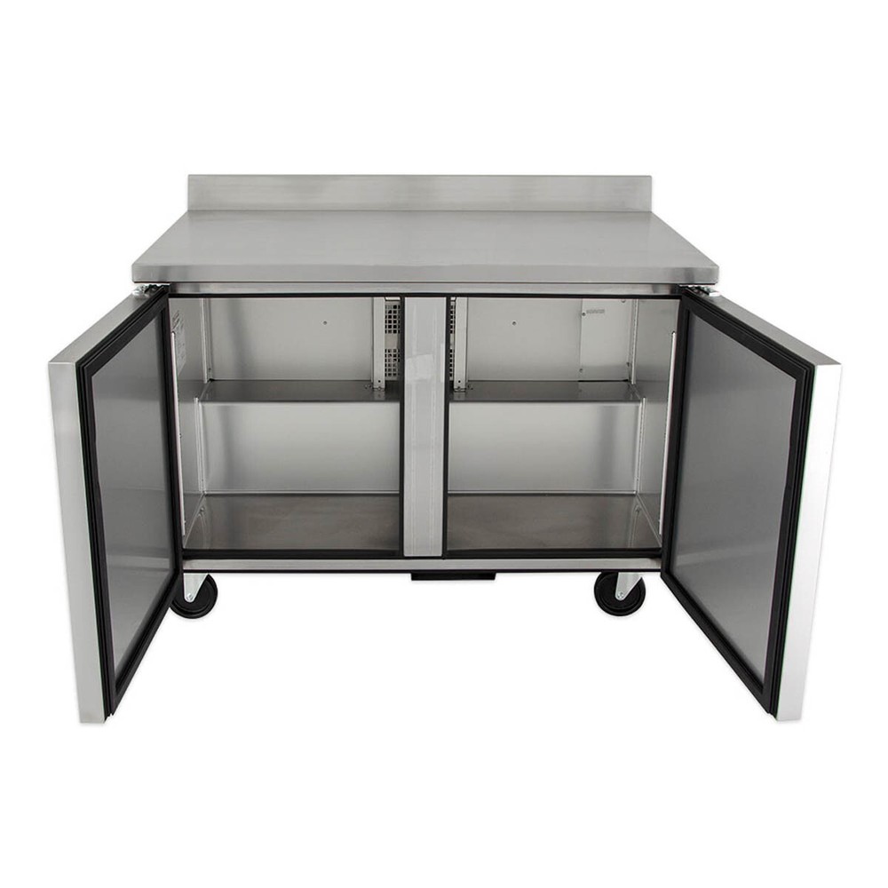 True TWT-48-HC 48" Solid Two Door Worktop Refrigerator, 12 Cu. Ft.
