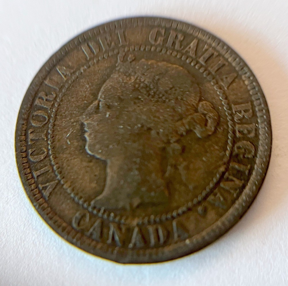1884 Victoria Canada Large Bronze One Cent - Circulated