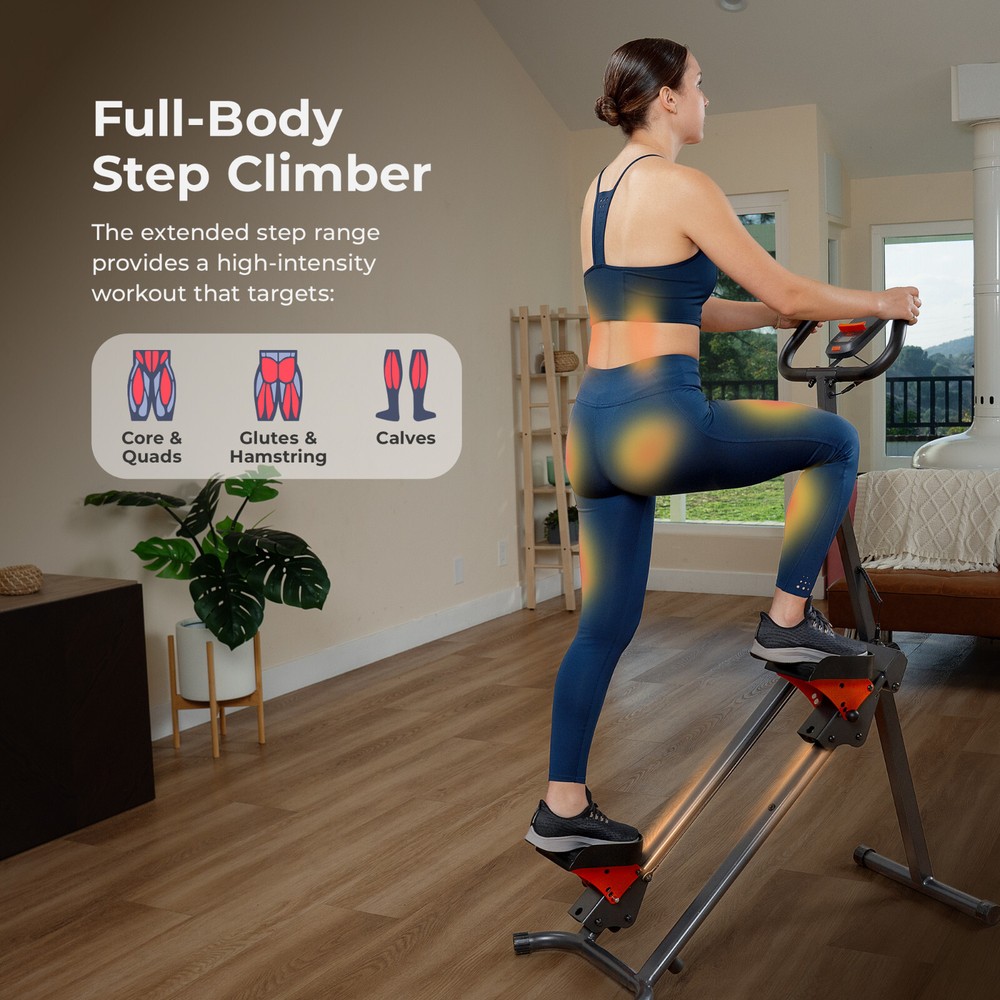 Foldable Smart Cardio Adjustable Step Climber Strength Core Home Workout 330 lbs