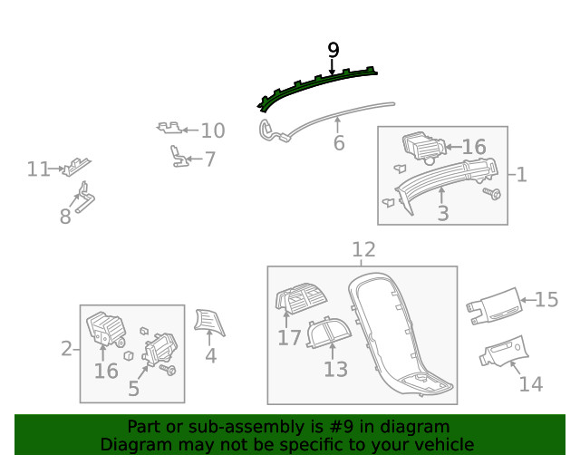 Genuine GM Instrument Panel Bezel 22853540