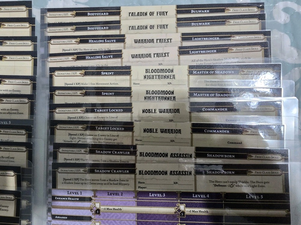 Massive Darkness 1st Edition Dashboards With Laminated Cards