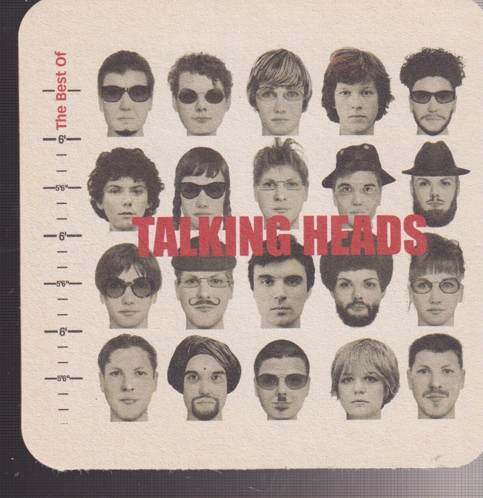 Grateful Dead / talking heads split cardboard coaster promo