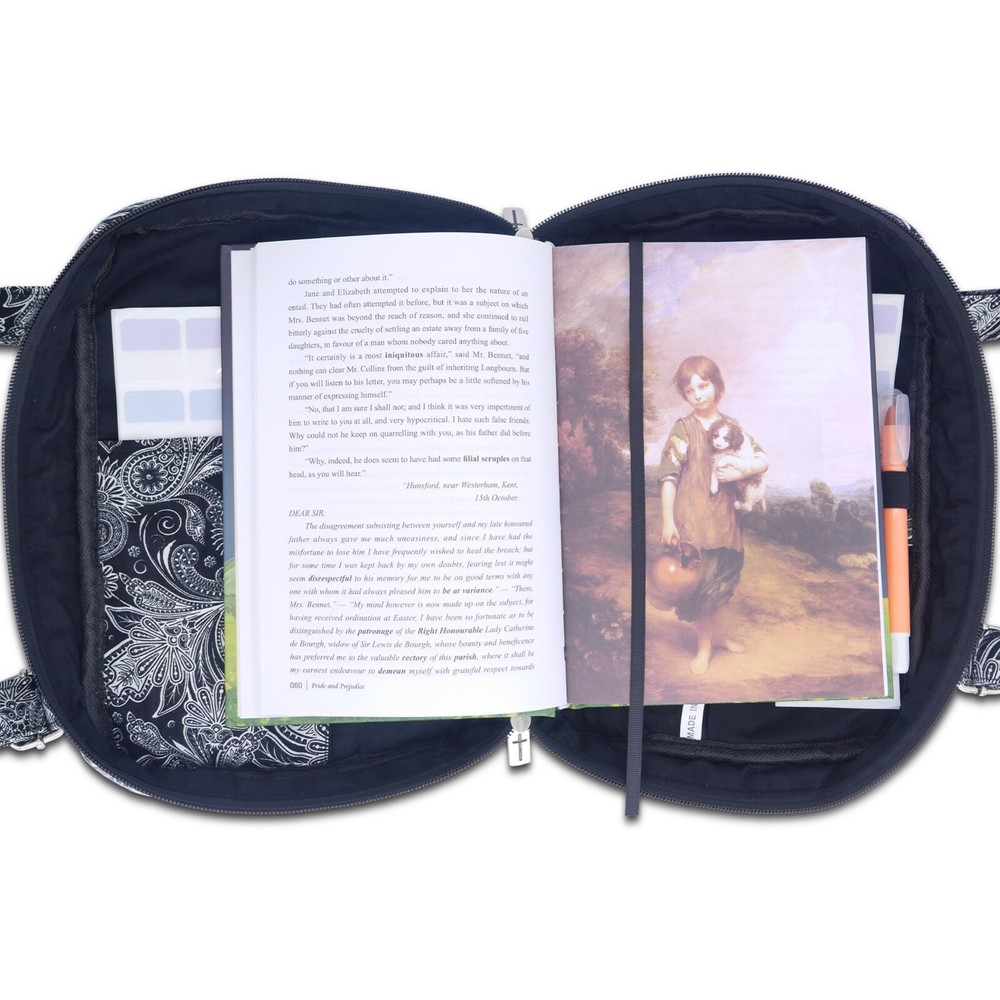 Bible Covers Adjustable Shoulder Strap Quilted Cotton Book Case Extra Large Size