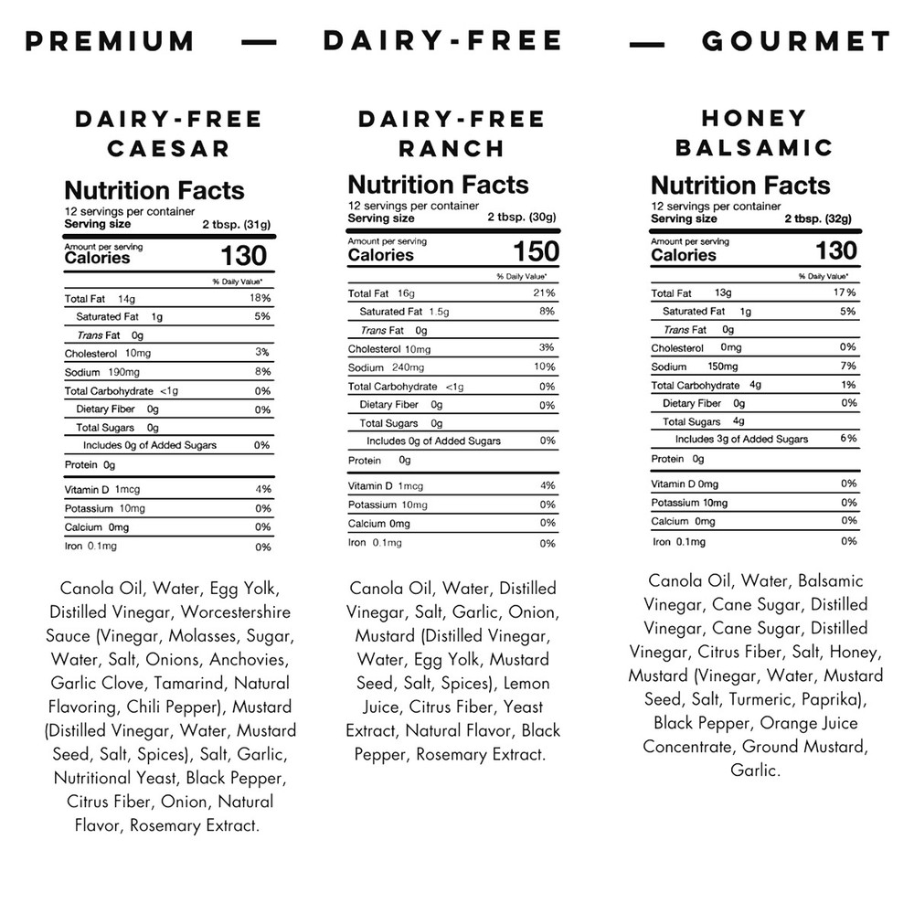 Yo Mama'S Dairy-Free Variety Dressing, 3-Pack