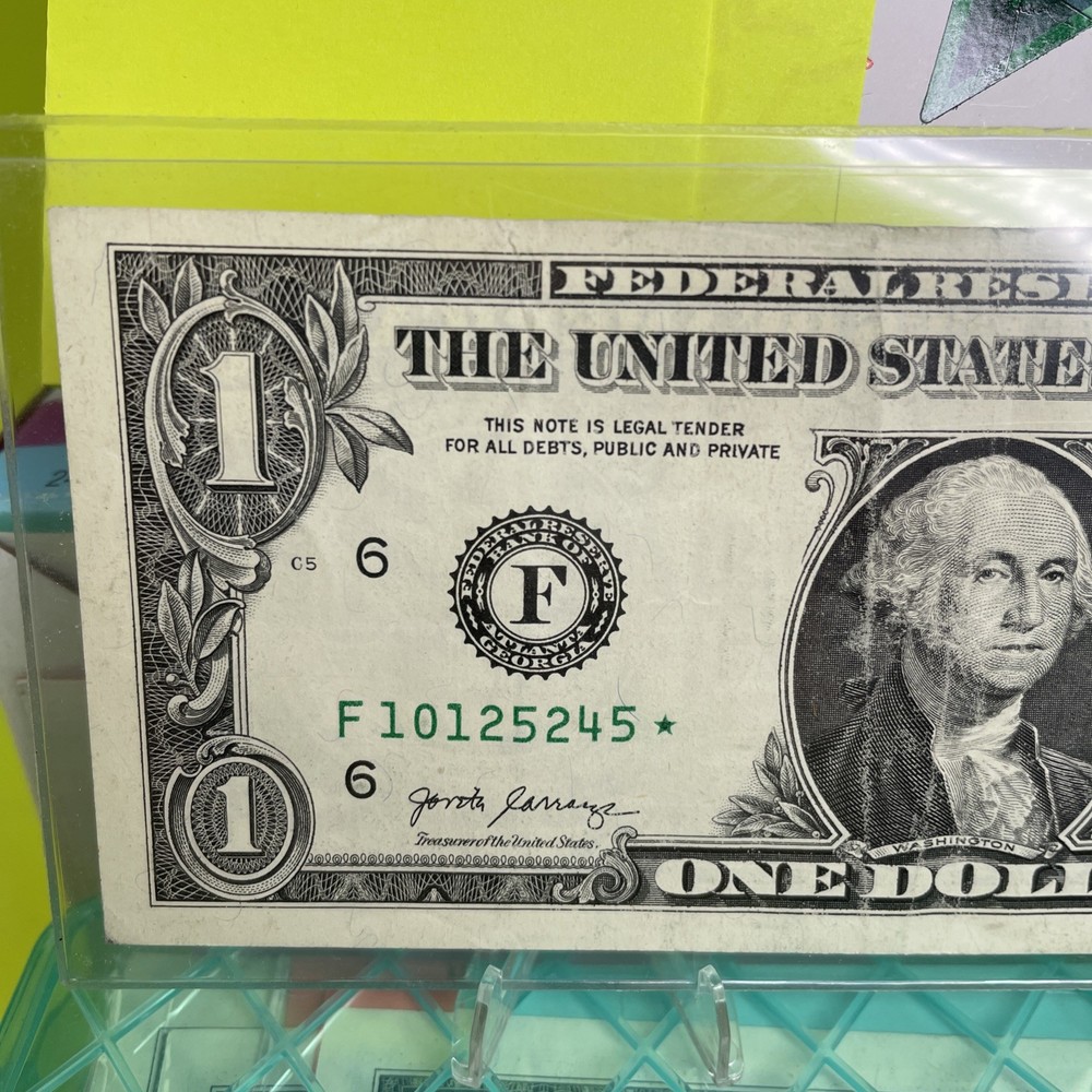 ERROR - SOLID OVER-INKED STAR ⭐️ Note $1 Nice Condition 💵Series 2017A F/W Print