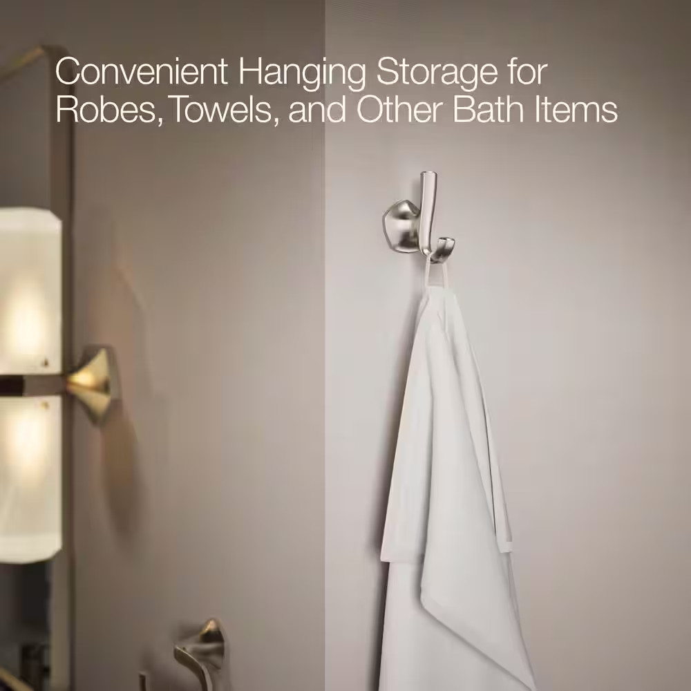 Sundae J-Shaped Robe Hook in Vibrant Brushed Nickel
