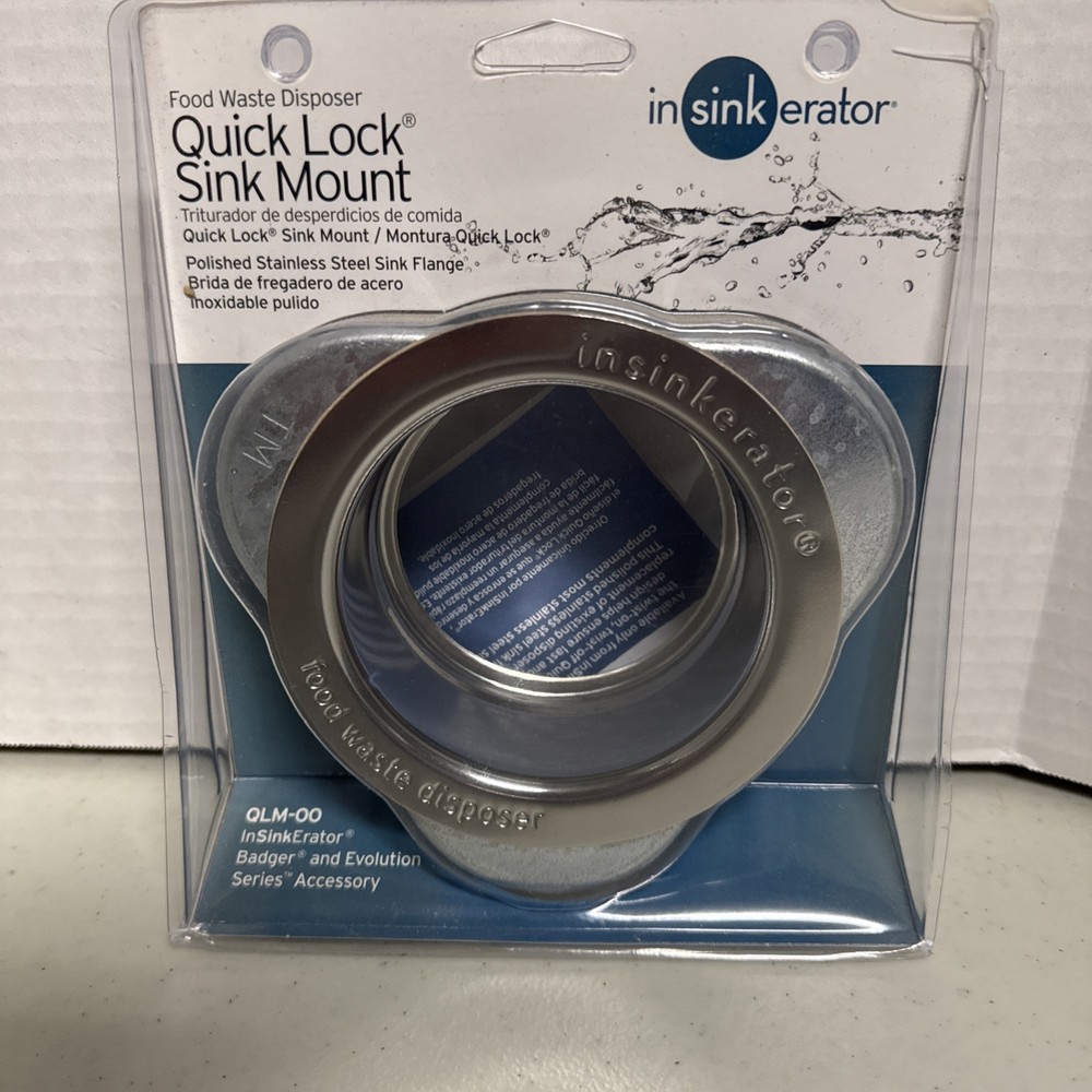 InSinkerator Sink Mount QLM-00 Chrome Quick Lock  Flange Food Waste Disposer