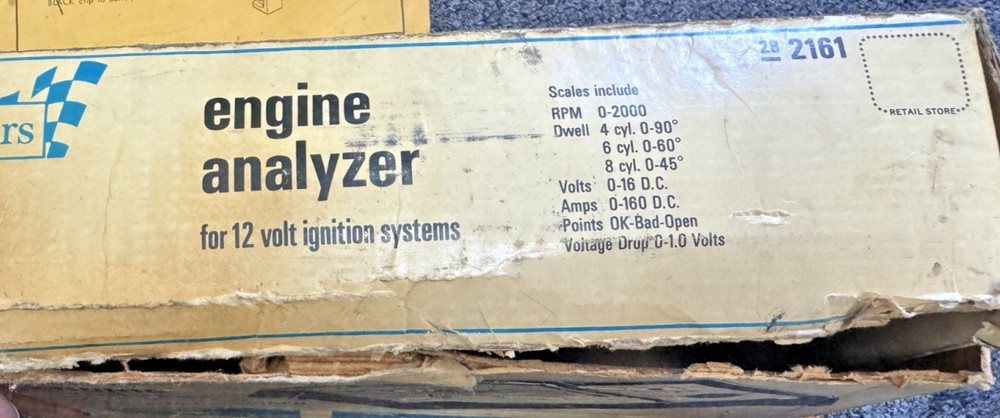 SEARS Engine Analyzer, MODEL 161,2161, 12 VOLT IGNITION SYSTEMS
