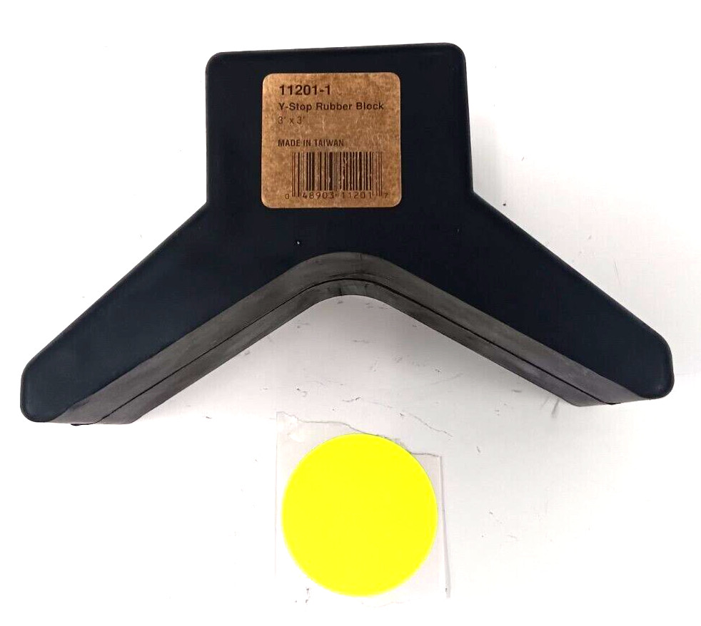 Y-STOP RUBBER BLOCK PART NO. 11201-1   3" X 3"
