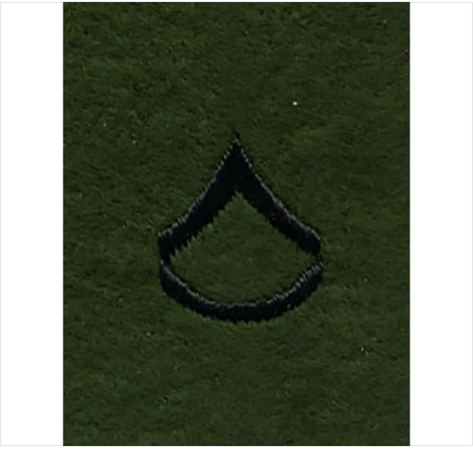 GENUINE U.S. ARMY LEADERSHIP RANK TAB: PRIVATE FIRST CLASS