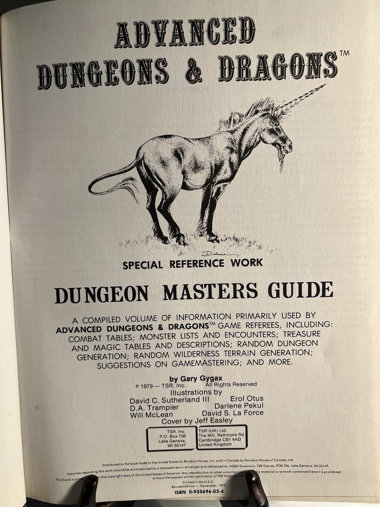 Advanced Dungeons & Dragons Player's Handbook & Dungeon Master's Guide Gary…