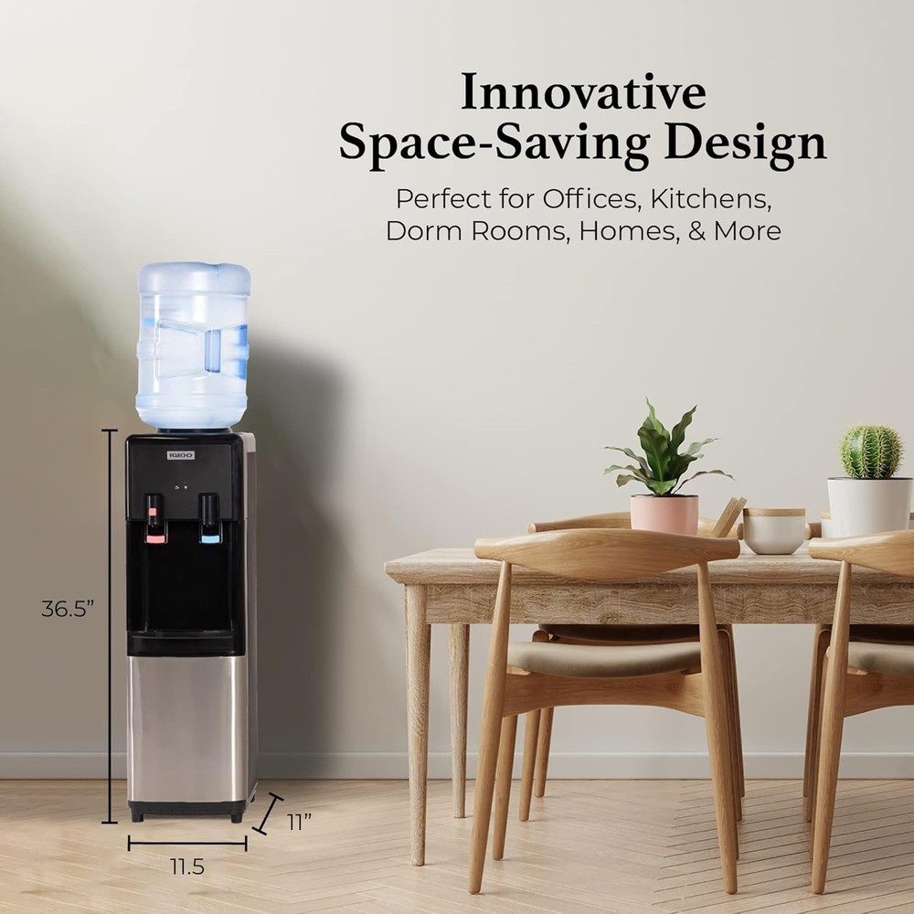 Top Loading Water Cooler with Removable Tray & Energy-Saving Features - Water...