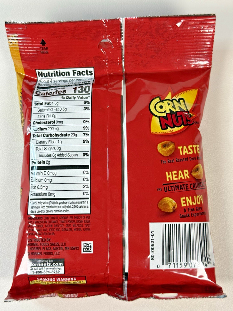 Corn Nuts BBQ Flavored Corn Kernels Crunchy Snack 4 oz Bag