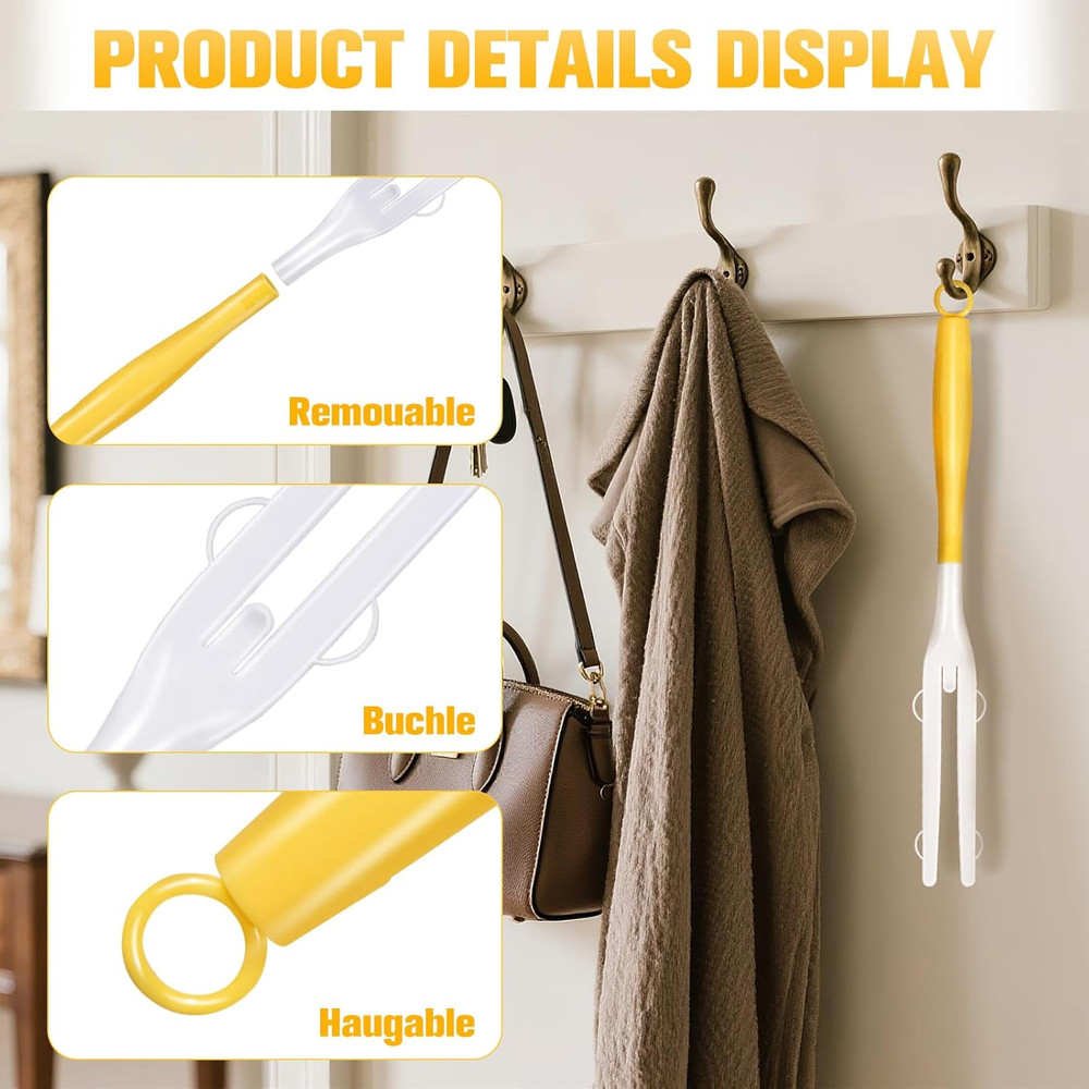 Replacement Dust Handle Sticks for Swiffer Duster Mop - 4 Pack, Yellow & White