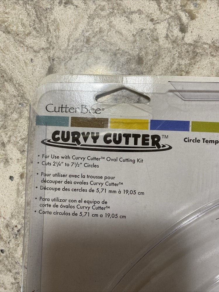 Cutter Bee - Curvy Cutter - Circle Template Set includes 4 pieces NEW OPEN BOX