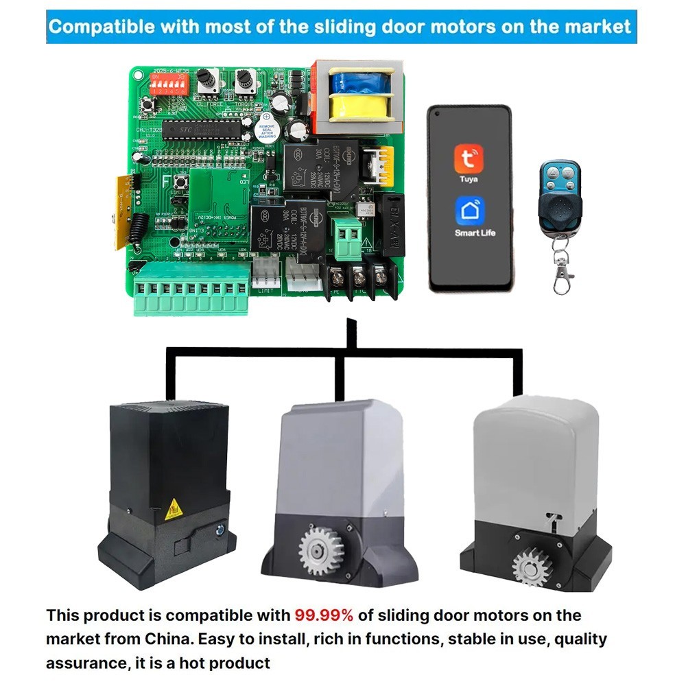 Control Board For AC Sliding Gate Opener Electronic Main Replacement PCB Circuit