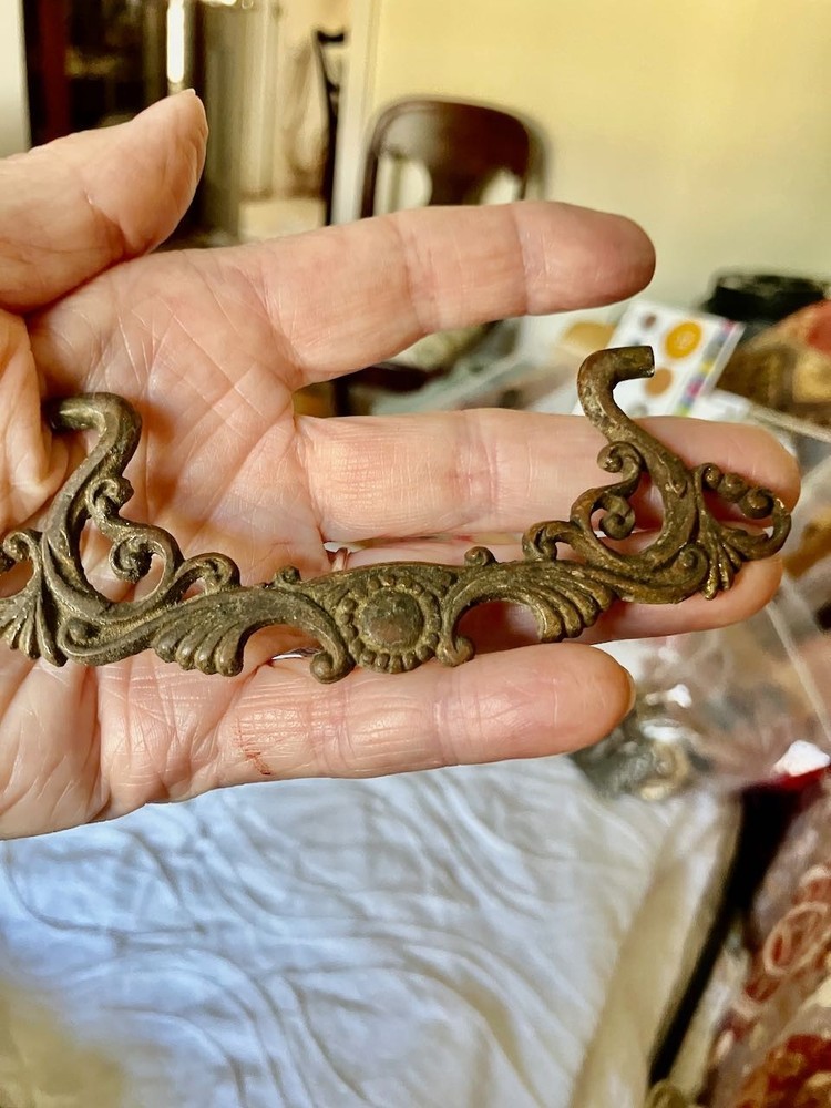 Part Single Drawer Pull, Clay Impression Mold or Replacement Salvage