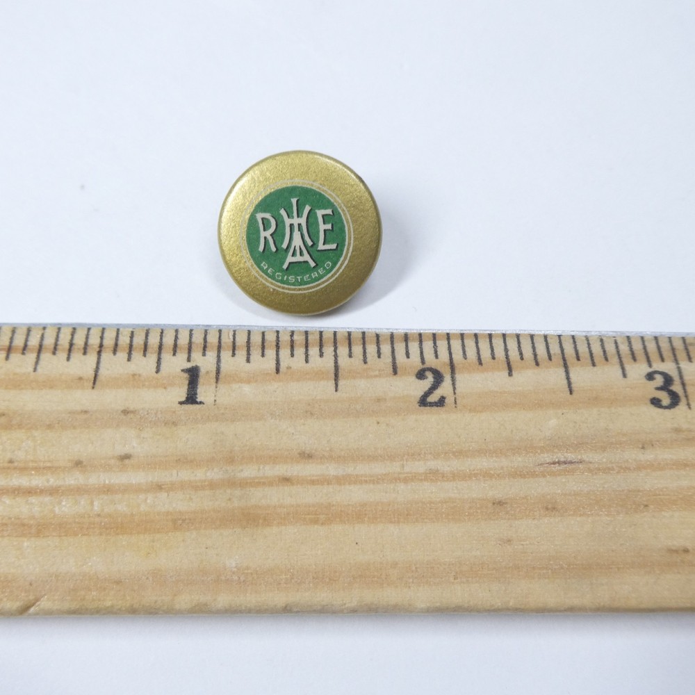 RHAE Registered Labor Union Pin Pinback Button Vintage
