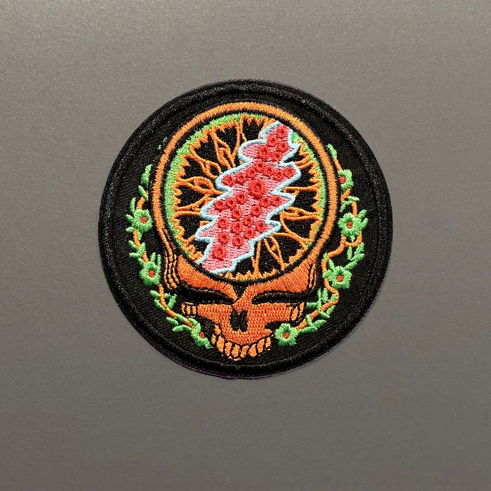 🍄 Grateful Dead Skull Deadhead Iron-on patch 3.5"x3.5"