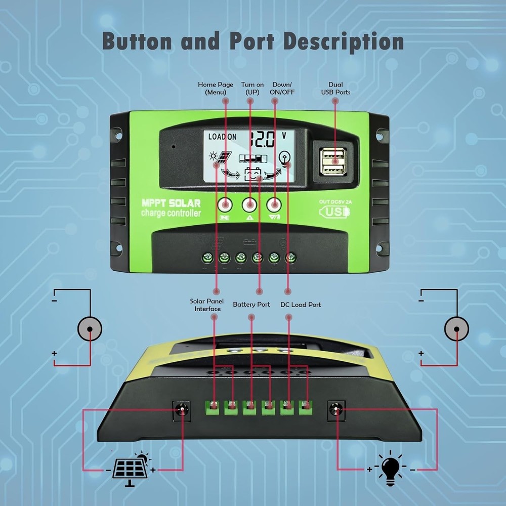 Eco-Friendly 30A Solar Charge Controller for Efficient 12V/24V Energy Solutions