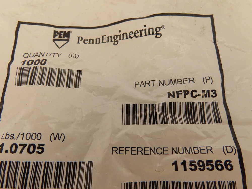 Penn Engineering 1000 Press-in M3x0.5 Stainless Steel Hexagonal Threaded Insert