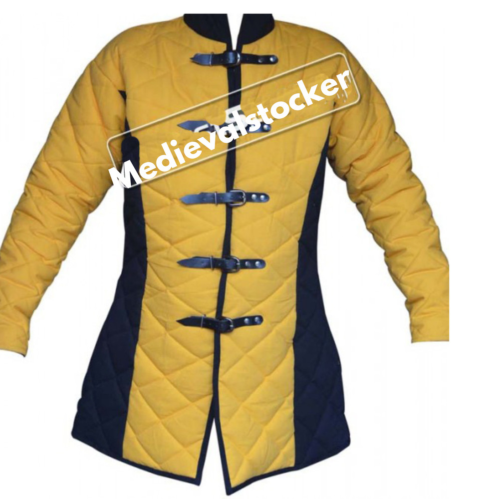 Medieval-Gambeson-thick-padded-Long Padded Armor Multi-Color