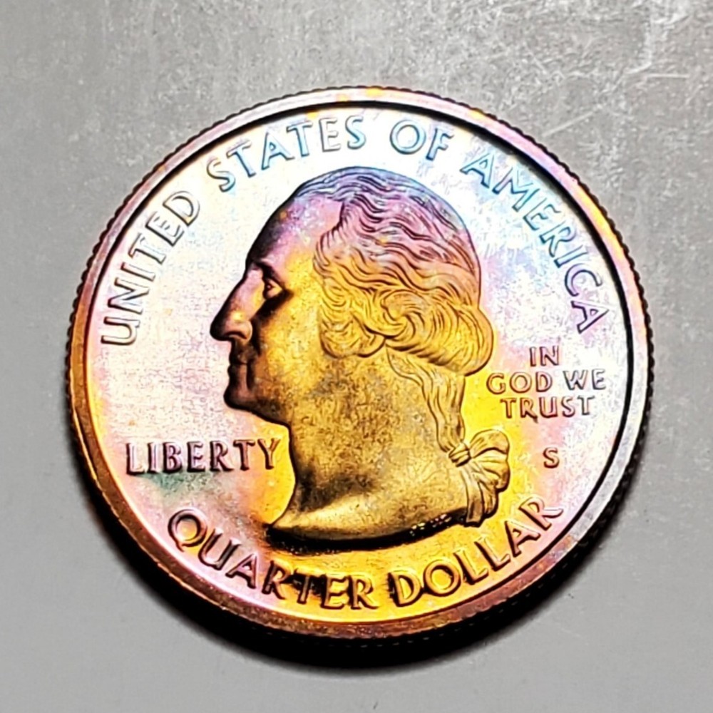 TONED 2004 S FLORIDA STATE QUARTER CLAD PROOF UNC #C7730