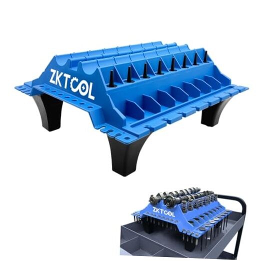 Engine Cylinder Head Organizer Valves Tool,Engine Organizer Parts blue