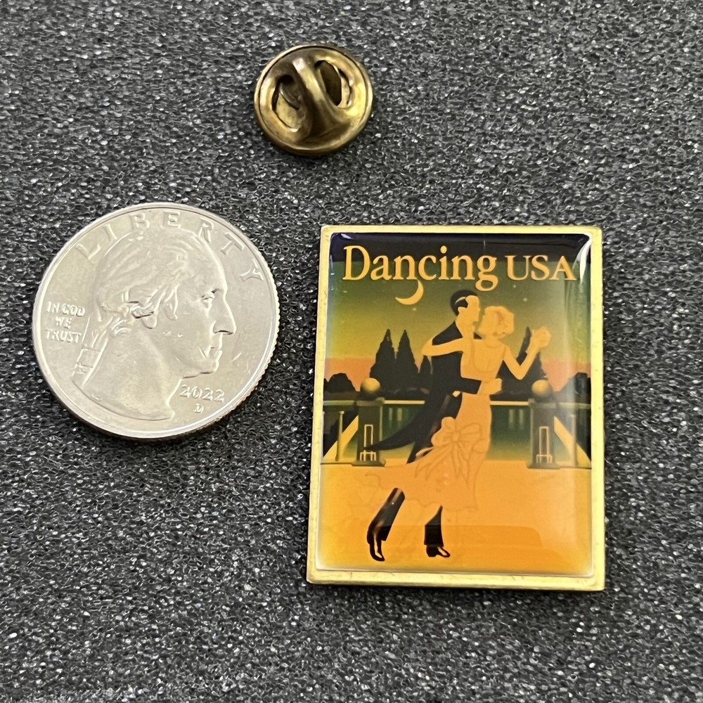 Dancing USA People Dancing In The Moonlight Pin Pinback #44286