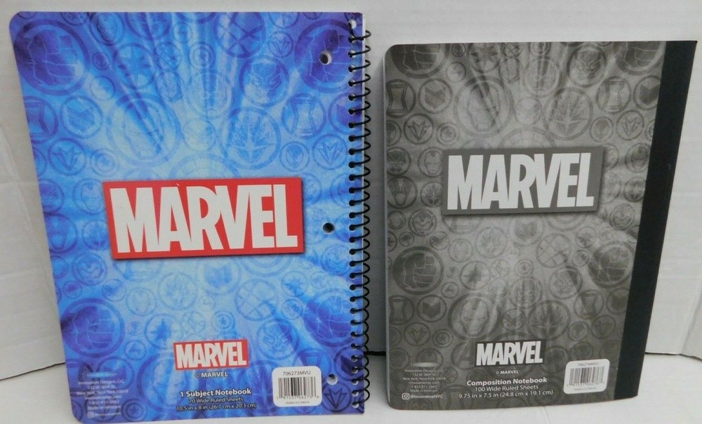 2 Marvel Avengers Guardians 1 Composition Notebook 1 Subject Notebook
