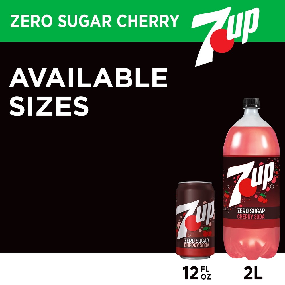 7UP Cherry Zero Sugar 12 fl oz 12 cans Fast Shipping!!!!