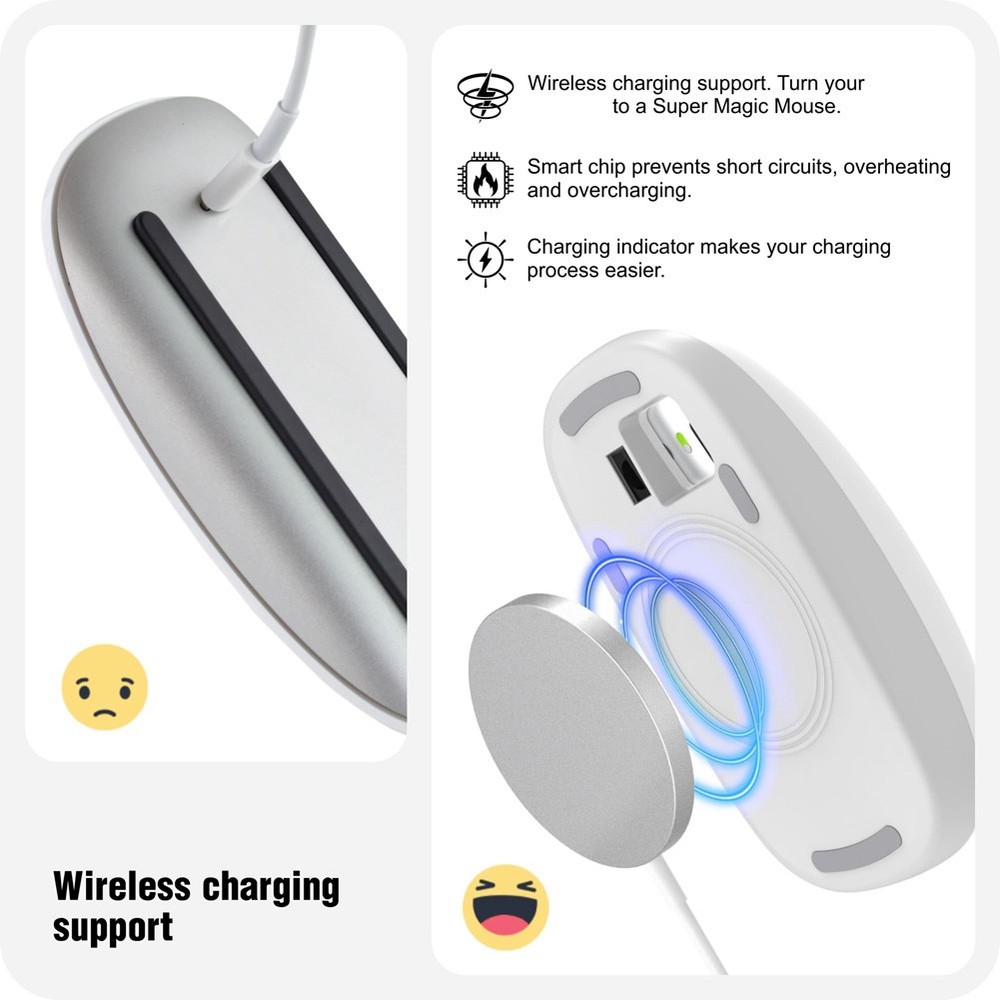 Mouse Charger for Mouse 2, USB-C, Wireless Charging Support, Ergonomic