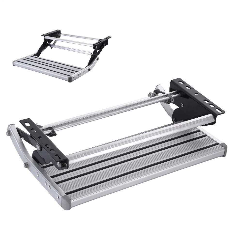 Aluminium Manual Pull Out Retractable Single Step RV Camper Platform Steps Stair