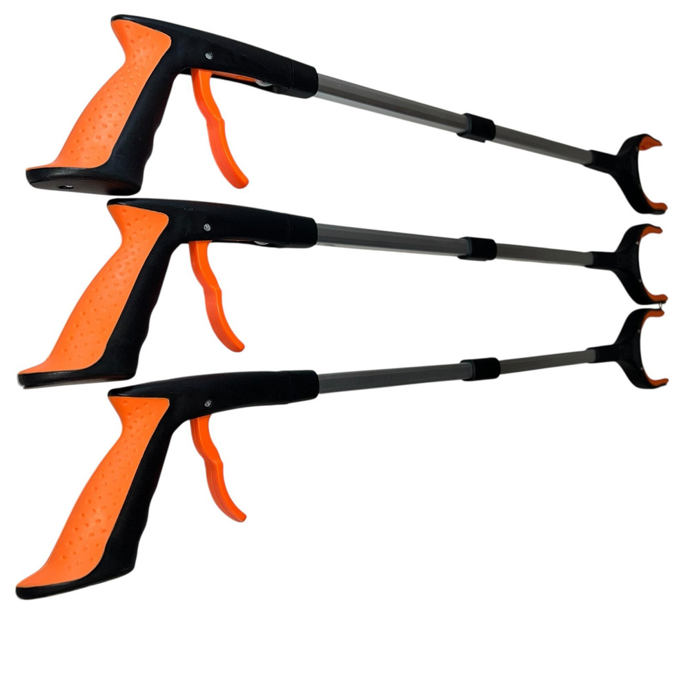 32" Foldable Reacher Grabber Tool - 3 Pack - Pick Up Trash Claw Arm
