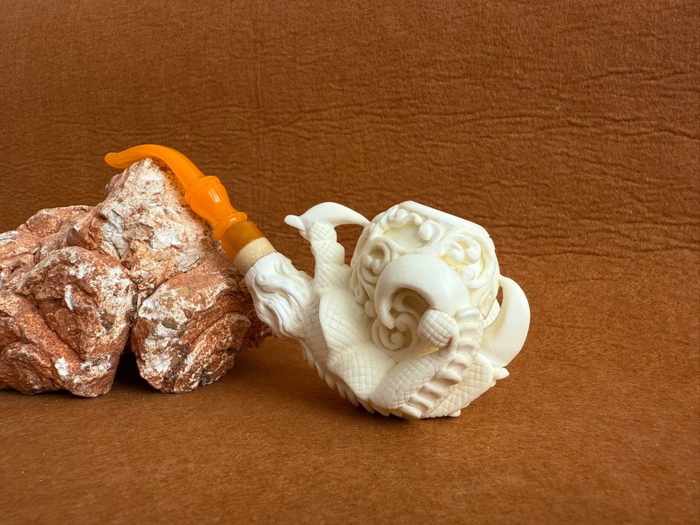 Hand Carved Eagle Claw and Egg Exclusive Design with Fitted Case