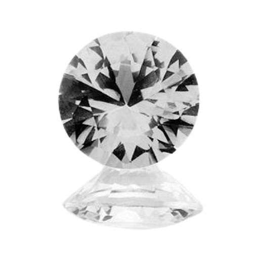 (1.5mm - 15mm) Round AAA Rated Lab Created White Sapphire