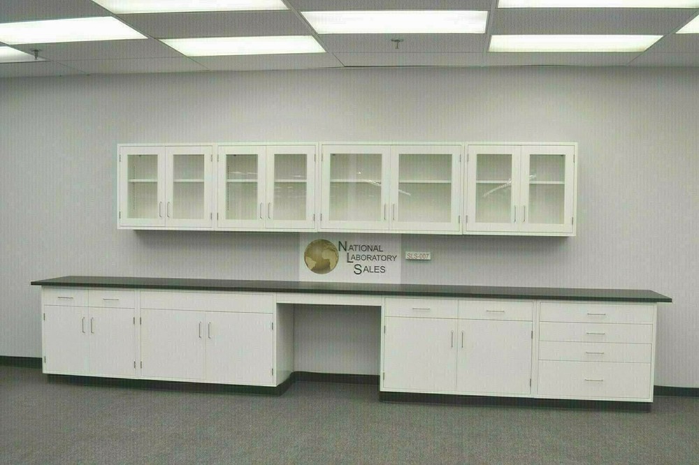 Fisher American Laboratory 18' Base 13' Wall Cabinets w / Countertops / E2-375
