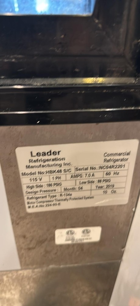 Leader HBK48 48" Refrigerated High Bakery Display Case