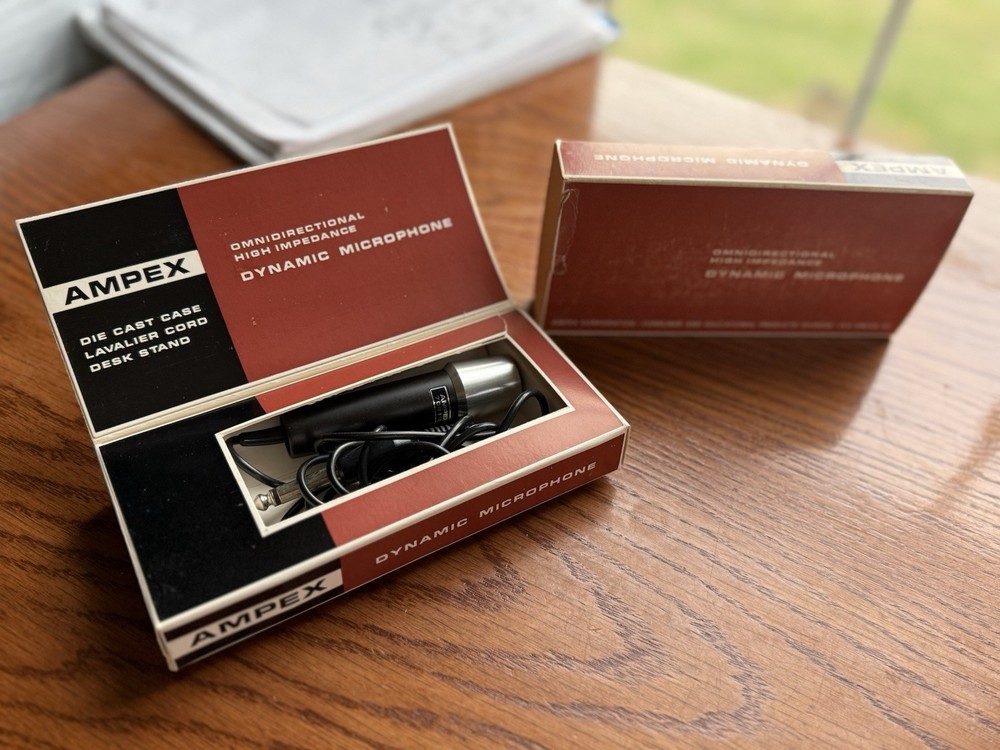 ⭐️Ampex 702 Microphone 50Kohms Dynamic Untested Excellent Condition Vintage