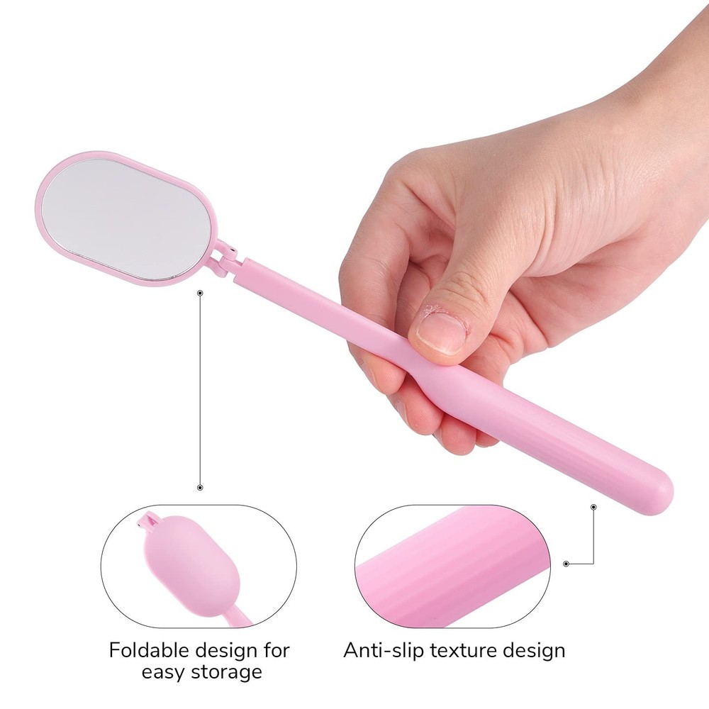 Lash Mirror for Eyelash Extensions, 2inch Foldable Eyelash Mirror for Easy St...
